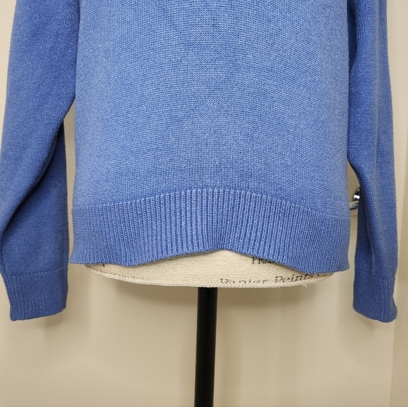 Zara blue knit polo sweater - Picture 7 of 11